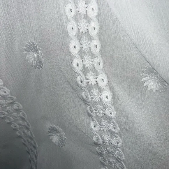 Indigo Soul Cardigan Women’s Large White Sleeveless 100% Polyester Open Front - Picture 4 of 13